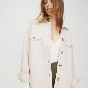 Aritzia Ganna Jacket (Small) (Heather Bone)